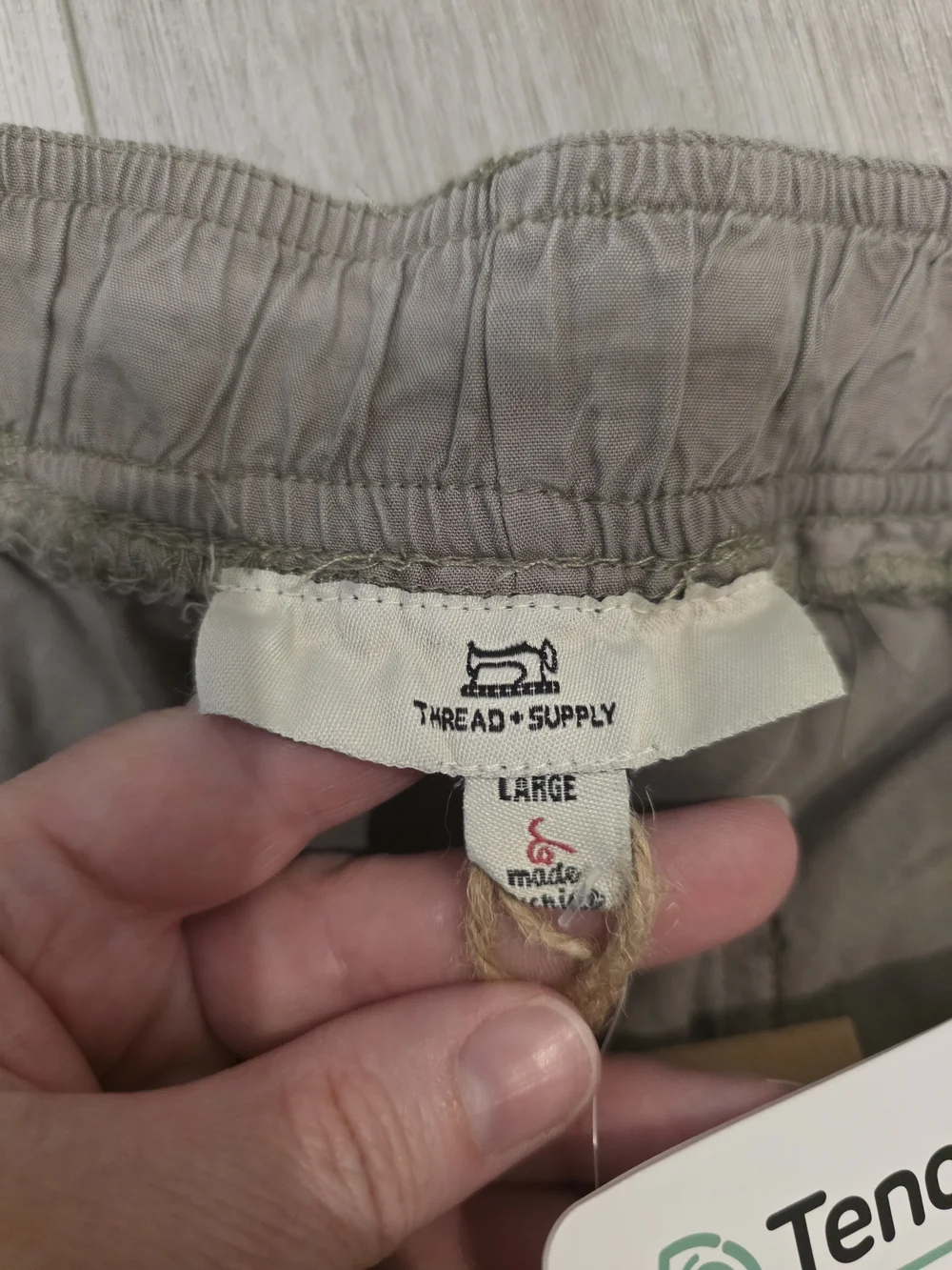 NWT Thread & Supply TENCEL™ Drawstring Shorts | Women's Large | Taupe | Summer - Picture 6 of 10